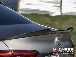 Alfa Romeo Giulia Trunk Spoiler - Carbon Fiber - QV Style - Feroce Carbon 